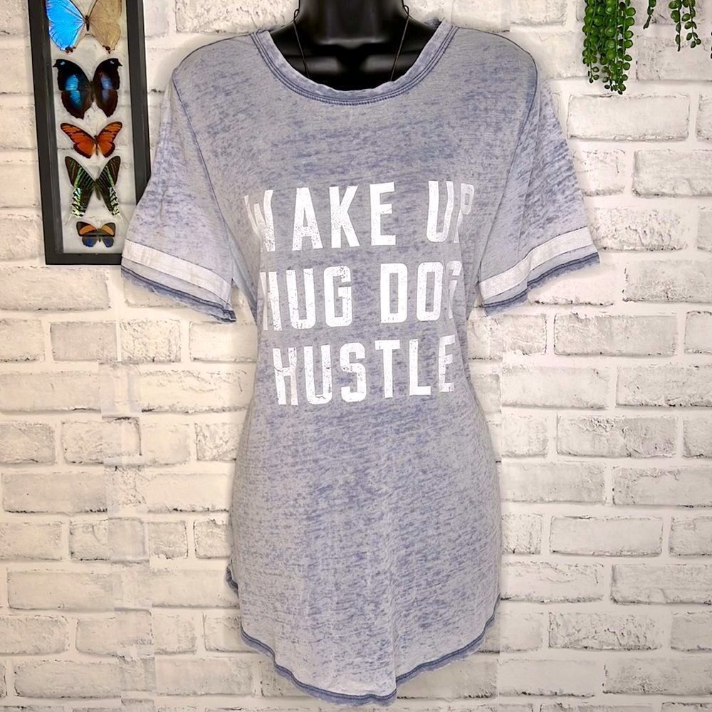 Grayson Threads ‘Wake Up Hug Dog Hustle’ Sheer Lightweight Tshirt Shirt Top XL